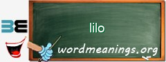 WordMeaning blackboard for lilo